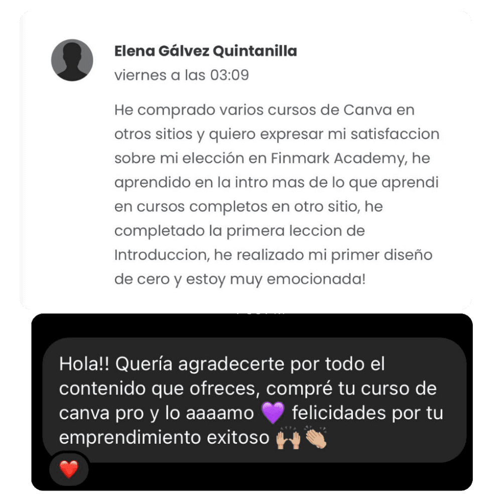 Testimonio de alumno de Canva Club 1