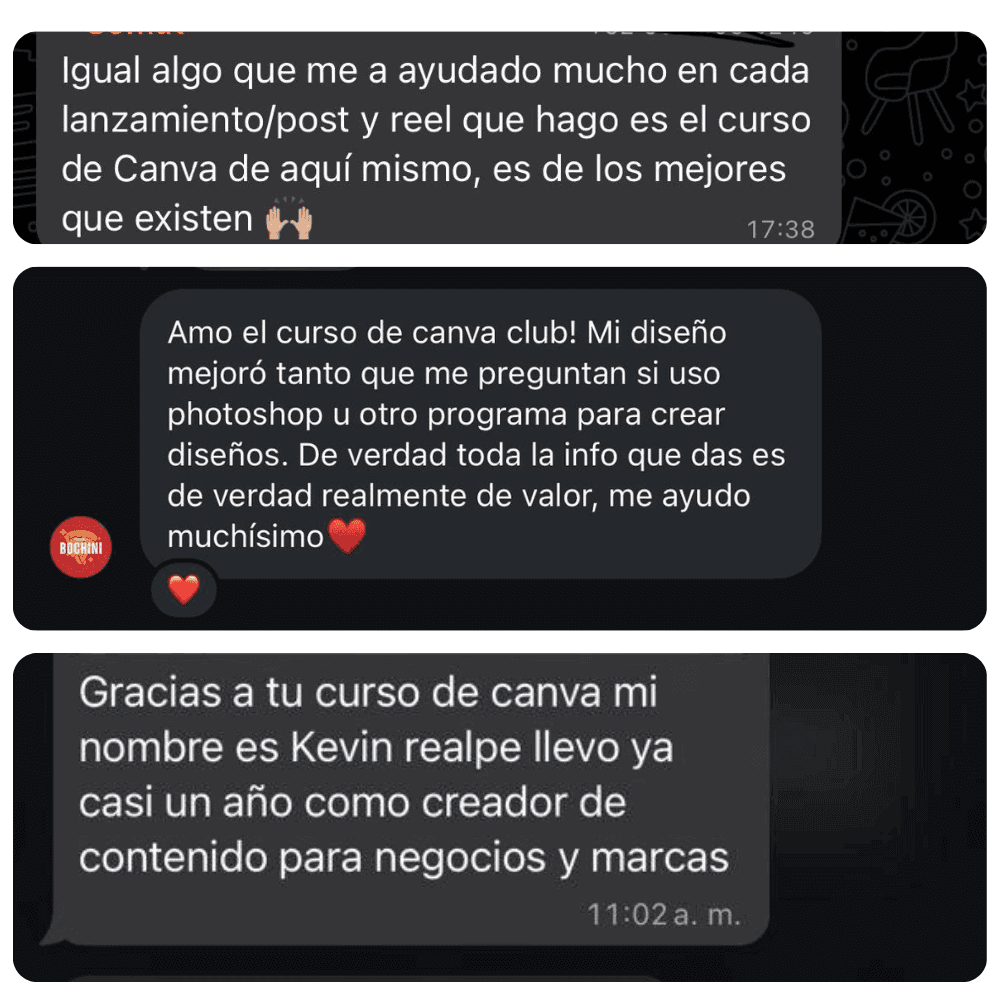 Testimonio de alumno de Canva Club 6