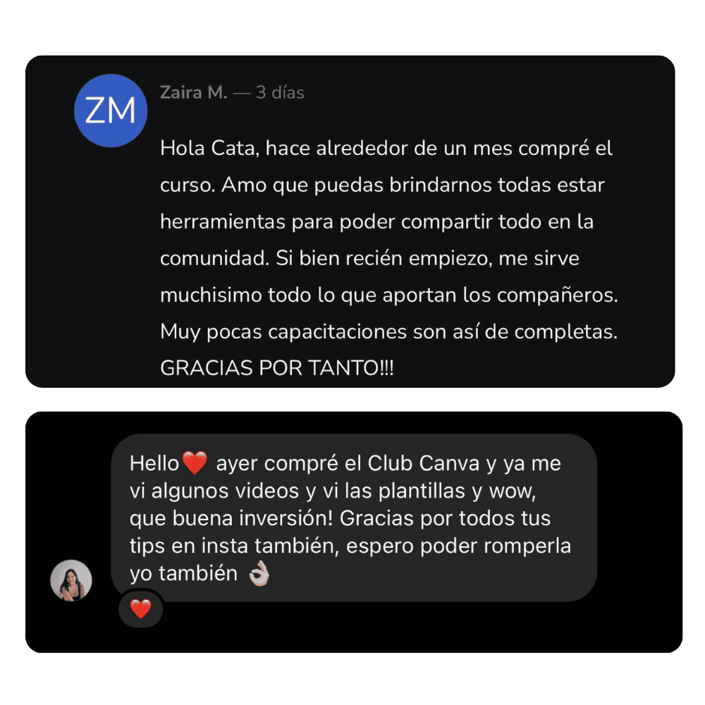 Testimonio de alumno de Canva Club 7