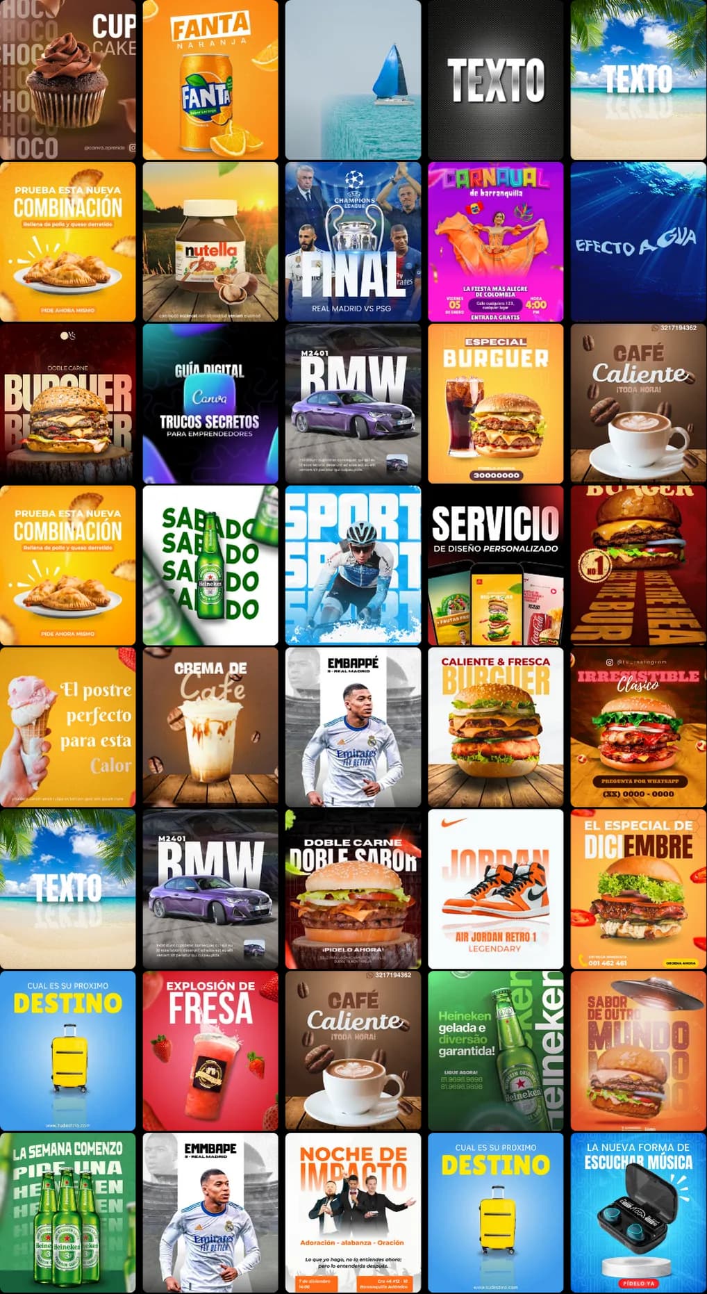 Vista previa de las +10.000 plantillas de Canva
